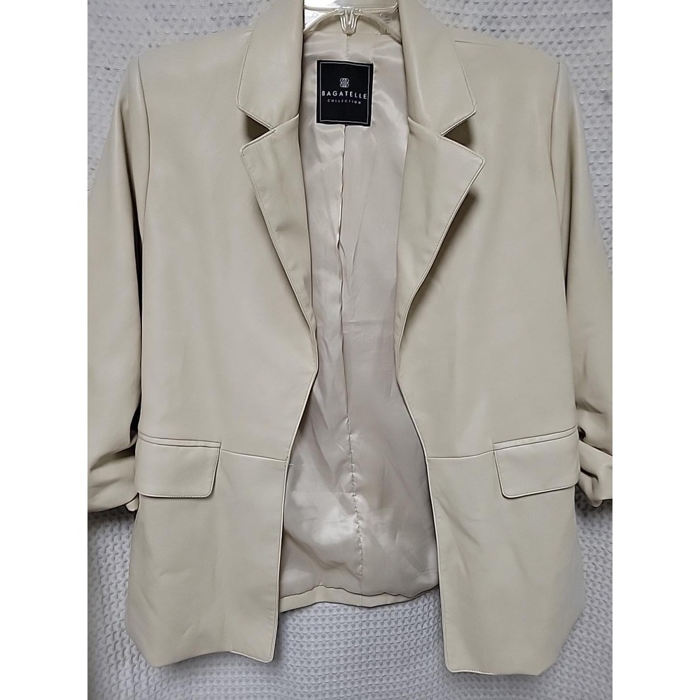 Bagatelle Collection Cream Blazer Jacket Sz Large
